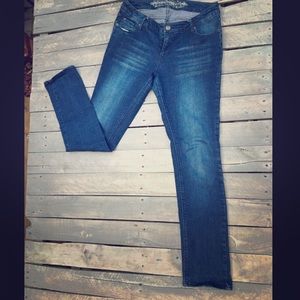 Express Mid-Rise Medium Wash Skinny Jean Sz 10